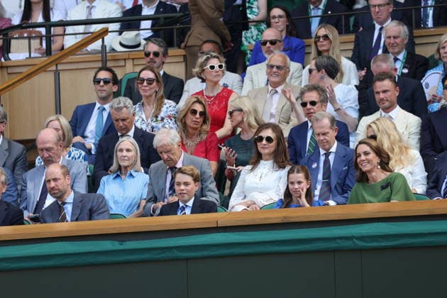 . 12 07 2026. London, United Kingdom. Prince William and Kate Middleton, the Prince and Princess of Wales and their children Prince George and Princess Charlotte at the Mens Singles Final on the last day of the Wimbledon Tennis Championships in London.  xStephenxLockx xi-Imagesx IIM-26902-0063