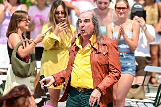 ZDF - Fernsehgarten. Sänger Guildo Horn ( Horst Heinz Köhler ) während der ZDF - Unterhaltungsshow Fernsehgarten am 12.07.2026 in Mainz. 20260712MWI134376 *** ZDF Fernsehgarten singer Guildo Horn and Horst Heinz Köhler during the ZDF entertainment show Fernsehgarten on July 12, 2026, in Mainz 20260712MWI134376