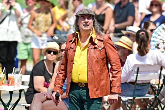 ZDF - Fernsehgarten. Sänger Guildo Horn ( Horst Heinz Köhler ) während der ZDF - Unterhaltungsshow Fernsehgarten am 12.07.2026 in Mainz. 20260712MWI134306 *** ZDF Fernsehgarten singer Guildo Horn and Horst Heinz Köhler during the ZDF entertainment show Fernsehgarten on July 12, 2026, in Mainz 20260712MWI134306
