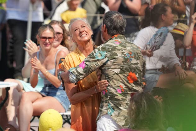 ZDF-Fernsehgarten 2026. Andrea (Kiwi) Kiewel und Markus Schöffl im ZDF Fernsehgarten mit dem Motto 90er Party am 12.07.2026 in Mainz. Mainz ZDF Fernsehgarten Rheinland-Pfalz *** ZDF Fernsehgarten 2026: Andrea Kiwi Kiewel and Markus Schöffl on ZDF Fernsehgarten, themed 90s Party, on July 12, 2026, in Mainz, Rhineland-Palatinate