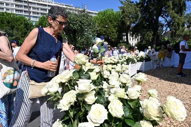 Commemorative White March in honor of the victims of the July 14, 2016, attack on the Promenade des Anglais in Nice, on July 12, 2026. The city of Nice and various victims’ associations organized a march, which began near Lenval Hospital, where the truck plowed into the crowd in 2016, killing 86 people and injuring more than 400. The procession stopped in front of the memorial sculpture *L’Ange de la Baie*, created by Jean Marie Fondacaro, for a wreath-laying ceremony before proceeding to the Albert I Garden, where everyone was able to place a white rose in front of the bandstand. The mayor of Nice, E. Ciotti, along with his partner O. Péraldi, the Prefect of the Alpes-Maritimes, L. Houttiaux, and members of his city council, such as Dep  Copyright: xBrunoxBebertx xBestimagexBrunoxBebertx xBestimagex