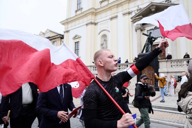 The Volhynia March in Warsaw Photo: Anita Walczewska East News, The Volhynia March, organized by the far-right Confederation of the Polish Crown and led by MP Grzegorz Braun, on July 12th 2026, in Warsaw, Poland. The 2026 demonstrations are occurring against a backdrop of increased diplomatic tension between Warsaw and Kyiv over the commemoration of the UPA (Ukrainian Insurgent Army), the organization responsible for the Volhynia massacre. The march had a largely anti-Ukrainian tone. EN_01680833_0116 