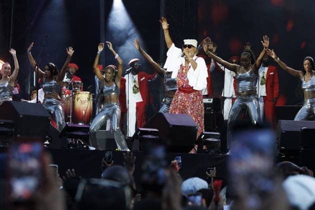 Picture taken during a concert of Koffi Olomide, at the Koning Boudewijnstadion Stade Roi Baudouin, in Brussels, Sunday 12 July 2026.  NICOLASxMAETERLINCK 181025890