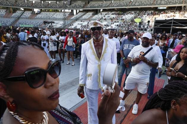 Spectators pictured during a concert of Koffi Olomide, at the Koning Boudewijnstadion Stade Roi Baudouin, in Brussels, Sunday 12 July 2026.  NICOLASxMAETERLINCK 181025911