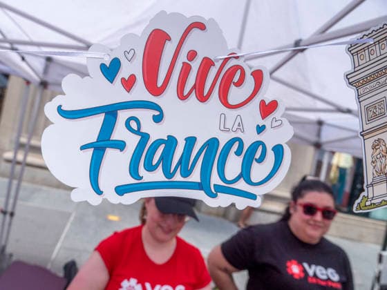 July 12, 2026, New York, New York, USA: Vive La France at New York City s largest public Bastille Day celebration hosted by.L Alliance New York took place on Madison Ave with a massive block.party with gourmet and lifestyle vendors, classic Citroens, a dog parade and a .monumental street Goose Game. New York USA - ZUMAh156 20260712_znp_h156_010 Copyright: xMiloxHessx