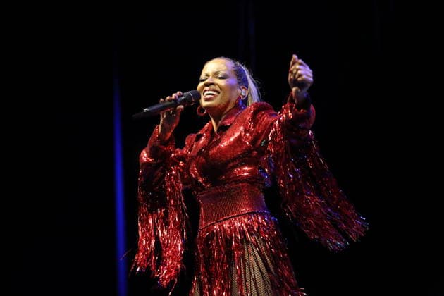 Maxine Jones von der Band En Vogue bei einem Konzert in der Uber Eats Music Hall in Berlin, 12. Juli 2026. En Vogue Konzert Berlin *** Maxine Jones of the band En Vogue at a concert at the Uber Eats Music Hall in Berlin, July 12, 2026 En Vogue Concert Berlin
