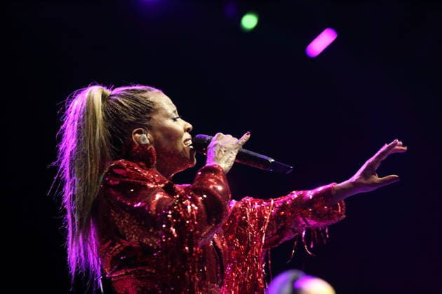 Maxine Jones von der Band En Vogue bei einem Konzert in der Uber Eats Music Hall in Berlin, 12. Juli 2026. En Vogue Konzert Berlin *** Maxine Jones of the band En Vogue at a concert at the Uber Eats Music Hall in Berlin, July 12, 2026 En Vogue Concert Berlin