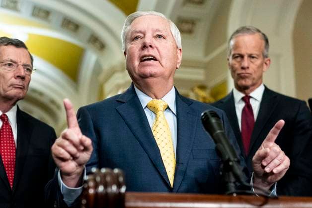 July 12, 2026: Sen. LINDSEY GRAHAM (R-SC), who was elected to the Senate in 2002 and was a close political ally of President Trump, has died, his office confirmed early Sunday. He was 71. FILE PHOTO SHOT ON: February 11, 2025, Washington, District Of Columbia, USA: U.S. Senator LINDSEY GRAHAM (R-SC) speaking at a press conference at the U.S. Capitol. Washington USA - ZUMAb161 20250211_aap_b161_013 Copyright: xMichaelxBrochsteinx