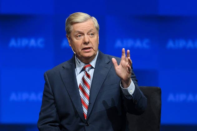 July 12, 2026: Sen. LINDSEY GRAHAM (R-SC), who was elected to the Senate in 2002 and was a close political ally of President Trump, has died, his office confirmed early Sunday. He was 71. FILE PHOTO SHOT ON: March 25, 2019, Washington, District of Columbia, USA: U.S. Senator LINDSEY GRAHAM (R-SC) at the American Israel Public Affairs Committee (AIPAC) Policy Conference. Washington U.S. - ZUMAb161 20190325_zap_b161_086 Copyright: xMichaelxBrochsteinx