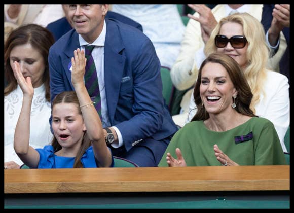 . 12 07 2026. London, United Kingdom. Kate Middleton, the Princess of Wales and Princess Charlotte react as Jannik Sinner wins the Mens Singles Final at the Wimbledon Tennis Championships in London.  xStephenxLockx xi-Imagesx IIM-26902-0205