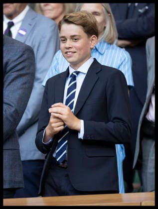 . 12 07 2026. London, United Kingdom Prince George watches from the Royal Box as his mother Kate Middleton, the Princess of Wales, presents the trophy to Jannik Sinner after he won the Mens Singles Final at the Wimbledon Tennis Championships in London.  xStephenxLockx xi-Imagesx IIM-26902-0211