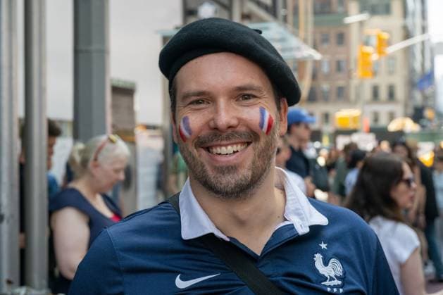 RECORD DATE NOT STATED People celebrate Bastille Day in New York (NEW) People celebrate Bastille Day in New York. July 12, 2026, New York, New York, USA: A man attends the annual Bastille Day celebration on Madison Avenue, on July 12, 2026 in New York City. (Credit: M10s TheNews2)(Foto: M10S Thenews2 imago images) People celebrate Bastille Day in New York  Copyright: xM10sx