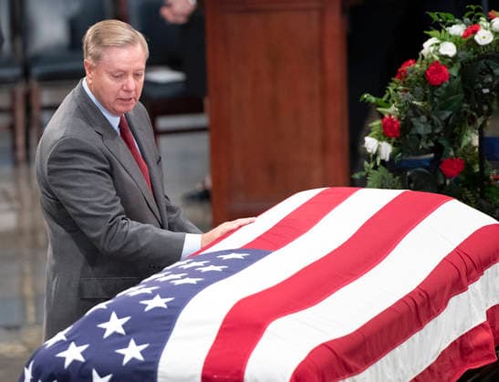 July 12, 2026: Sen. LINDSEY GRAHAM , R-S.C., who was elected to the Senate in 2002 and was a close political ally of President Donald Trump s, has died, his office confirmed early Sunday. He was 71. FILE PHOTO SHOT ON: August 31, 2018, Washington, District Of Columbia, USA: United States Senator Lindsey Graham (Republican of South Carolina) pays respects to the late US Senator John McCain (Republican of Arizona) during the Lying in State ceremony honoring in the US Capitol Rotunda in Washington, DC. Washington USA - ZUMAs152 20180831_rpl_s152_001 Copyright: xRonxSachsx