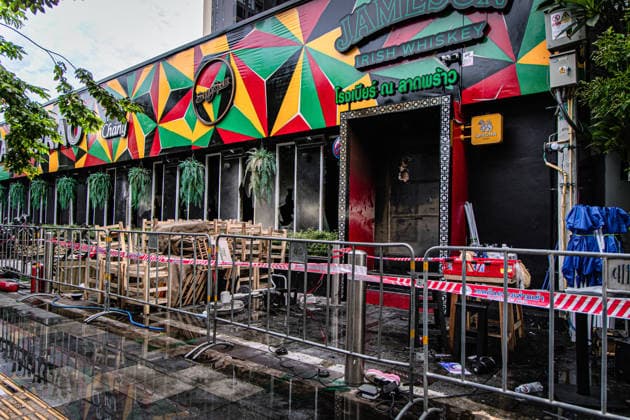 Fire at Bangkok pub kills 27, leaves 22 in critical condition BANGKOK, THAILAND – JULY 13: A view of the damage at a pub following a deadly fire in Bangkok s Chatuchak district, Thailand, on July 13, 2026. At least 27 people were killed and 63 others injured, including 22 in critical condition, after a fire rapidly engulfed the crowded nightlife venue shortly before midnight. Authorities said most victims died from smoke inhalation, while the cause of the blaze remains under investigation. Wissarut Weerasopon Anadolu Bangkok Thailand. Editorial use only. Please get in touch for any other usage.  Copyright: x2026xAnadoluxWissarutxWeerasoponx