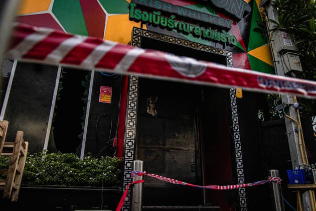 Fire at Bangkok pub kills 27, leaves 22 in critical condition BANGKOK, THAILAND – JULY 13: A view of the damage at a pub following a deadly fire in Bangkok s Chatuchak district, Thailand, on July 13, 2026. At least 27 people were killed and 63 others injured, including 22 in critical condition, after a fire rapidly engulfed the crowded nightlife venue shortly before midnight. Authorities said most victims died from smoke inhalation, while the cause of the blaze remains under investigation. Wissarut Weerasopon Anadolu Bangkok Thailand. Editorial use only. Please get in touch for any other usage.  Copyright: x2026xAnadoluxWissarutxWeerasoponx