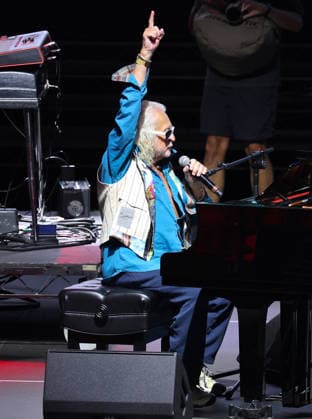 Michel Polnareff In Central Park Concert In Celebration of Bastille Day - NYC French iconic singer Michel Polnareff is singing during a rare performance at Bastille Day concert in Central Park, New York on July 12, 2026. Photo by Charles Guerin ABACAPRESS.COM New York City NY United States  Copyright: xGuerinxCharles ABACAx