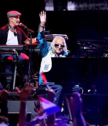 Michel Polnareff In Central Park Concert In Celebration of Bastille Day - NYC French iconic singer Michel Polnareff is singing during a rare performance at Bastille Day concert in Central Park, New York on July 12, 2026. Photo by Charles Guerin ABACAPRESS.COM New York City NY United States  Copyright: xGuerinxCharles ABACAx