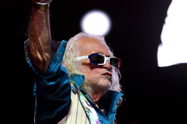 Michel Polnareff In Central Park Concert In Celebration of Bastille Day - NYC French iconic singer Michel Polnareff is singing during a rare performance at Bastille Day concert in Central Park, New York on July 12, 2026. Photo by Charles Guerin ABACAPRESS.COM New York City NY United States  Copyright: xGuerinxCharles ABACAx