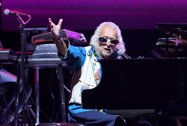 Michel Polnareff In Central Park Concert In Celebration of Bastille Day - NYC French iconic singer Michel Polnareff is singing during a rare performance at Bastille Day concert in Central Park, New York on July 12, 2026. Photo by Charles Guerin ABACAPRESS.COM New York City NY United States  Copyright: xGuerinxCharles ABACAx