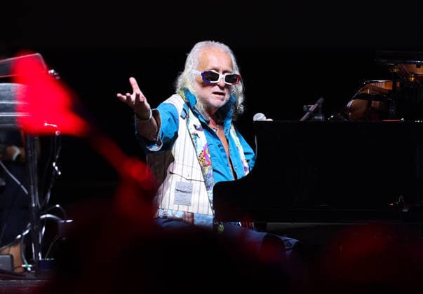 Michel Polnareff In Central Park Concert In Celebration of Bastille Day - NYC French iconic singer Michel Polnareff is singing during a rare performance at Bastille Day concert in Central Park, New York on July 12, 2026. Photo by Charles Guerin ABACAPRESS.COM New York City NY United States  Copyright: xGuerinxCharles ABACAx