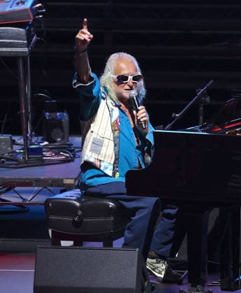 Michel Polnareff In Central Park Concert In Celebration of Bastille Day - NYC French iconic singer Michel Polnareff is singing during a rare performance at Bastille Day concert in Central Park, New York on July 12, 2026. Photo by Charles Guerin ABACAPRESS.COM New York City NY United States  Copyright: xGuerinxCharles ABACAx