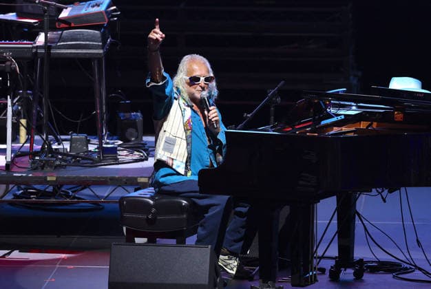 Michel Polnareff In Central Park Concert In Celebration of Bastille Day - NYC French iconic singer Michel Polnareff is singing during a rare performance at Bastille Day concert in Central Park, New York on July 12, 2026. Photo by Charles Guerin ABACAPRESS.COM New York City NY United States  Copyright: xGuerinxCharles ABACAx