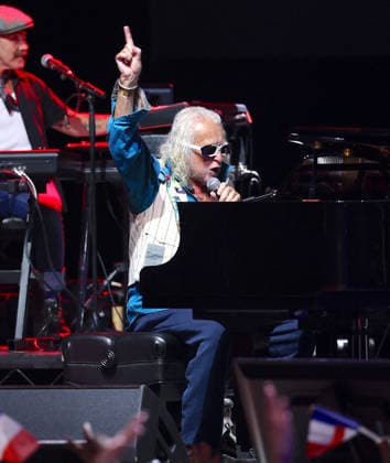 Michel Polnareff In Central Park Concert In Celebration of Bastille Day - NYC French iconic singer Michel Polnareff is singing during a rare performance at Bastille Day concert in Central Park, New York on July 12, 2026. Photo by Charles Guerin ABACAPRESS.COM New York City NY United States  Copyright: xGuerinxCharles ABACAx