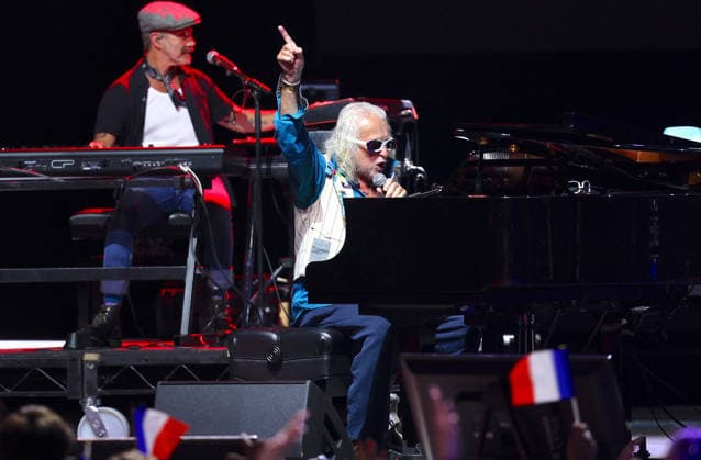 Michel Polnareff In Central Park Concert In Celebration of Bastille Day - NYC French iconic singer Michel Polnareff is singing during a rare performance at Bastille Day concert in Central Park, New York on July 12, 2026. Photo by Charles Guerin ABACAPRESS.COM New York City NY United States  Copyright: xGuerinxCharles ABACAx