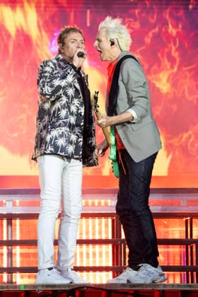 Simon Le Bon und John Taylor von Duran Duran live auf dem Musikfestival Moon&Stars 2026 auf der Piazza Grande. Locarno, 12.07.2026 *** Simon Le Bon and John Taylor of Duran Duran performing live at the Moon Stars 2026 music festival on Piazza Grande in Locarno, July 12, 2026 Foto:xA.xRaemyx xFuturexImagex duran_6713