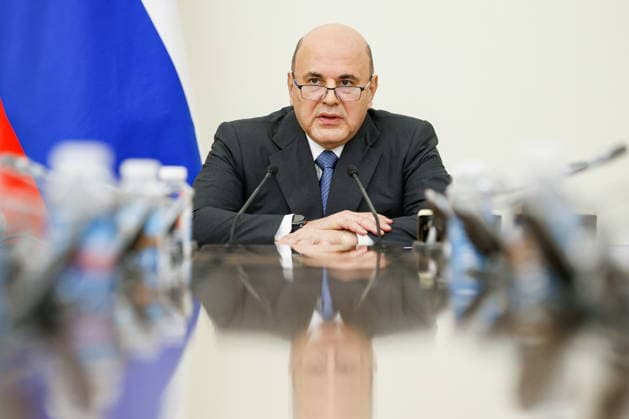RUSSIA, MOSCOW - JULY 13, 2026: Russia s PM Mikhail Mishustin chairs a meeting of Russia s deputy prime ministers at the House of the Russian Government. Dmitry Astakhov POOL TASS  94999778