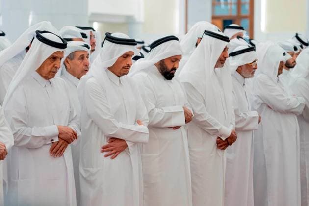 Qatari emir performs funeral prayer for former emir in Doha Qatar s Emir Sheikh Tamim bin Hamad Al Thani performs the funeral prayer for former Emir Sheikh Hamad bin Khalifa Al Thani at Imam Muhammad ibn Abd al-Wahhab Mosque in Doha, Qatar, on July 12, 2026. Photo by Emiri Diwan Office apaimages Doha Doha Qatar 120726_Qatar_QPO_00(4) Copyright: xapaimagesxEmirixDiwanxOfficex xapaimagesx