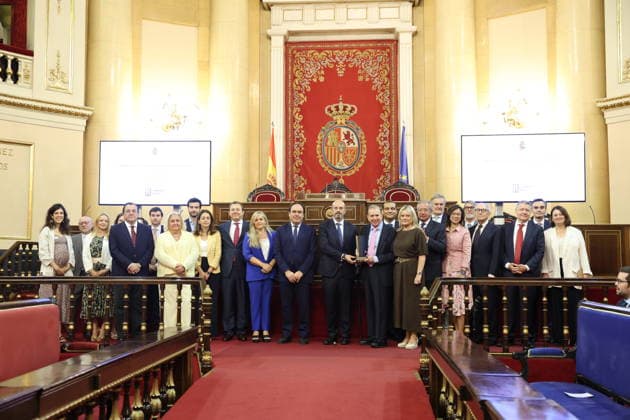 Edmundo González and María Corina Machado Receive the 34th Coexistence Award in the Senate Group photo taken during the awards ceremony for the 34th Coexistence Award, on July 13, 2026, in Madrid, Spain. This solemn institutional ceremony served to present the Professor Manuel Broseta Foundation Award to Venezuela’s president-elect, Edmundo González Urrutia, and to the leader of the democratic opposition and Nobel Peace Prize laureate, María Corina Machado Parisca, in recognition of their defense of freedom, the peaceful path toward institutional transition, and the protection of democratic values in the Latin American country. JULY 13, 2026 Marta Ferná Madrid Madrid, Spain  Copyright: xMartaxFernandezx 7662176