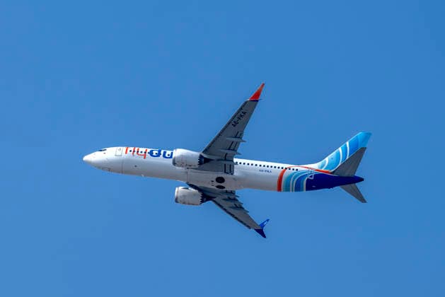 flydubai Boeing 737 MAX 8 aircraft, A6 FKA, Dubai, United Arab Emirates, UAE, June 26, 2026