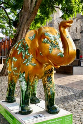 Trunks Across The Thames Wild Majesty by Donna Newman. Trunks across the Thames is Thames Hospice™s very first art trail which will see businesses, schools, community groups and artists unite to create a free, fun, family-friendly trail of discovery for the local community to explore and enjoy. The majestic herd will be marching between 13th July to 13th September 2026! The herd of individually designed magnificent elephant sculptures will bring vibrancy, colour and creative artistry, transforming the streets, parks and open spaces of Slough, Eton and Windsor into a glorious open-air gallery., Credit:Geoffrey Swaine Geoff Swaine - B4563 Avalon UK, Berkshire, Windsor  Copyright: xGeoffreyxSwainex xGeoffxSwainex-xB4563x xAvalonx 1116315401