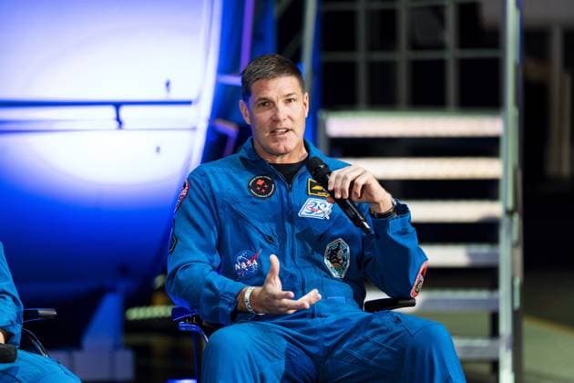 NOORDWIJK - Astronaut Jeremy Hansen during a press conference at ESTEC, the Dutch facility of the European Space Agency (ESA). The four astronauts flew around the moon in April during the Artemis II flight. LINA SELG ANP netherlands out - belgium out  Copyright: xx x563461709x originalFilename: 563461709.jpg