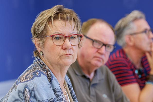 13.07.2026. Düsseldorf. Sylvia Löhrmann, NRW-Beauftragte des Landes Nordrhein-Westfalen für die Bekämpfung des Antisemitismus, für jüdisches Leben und Erinnerungskultur stellt den jährlichen Bericht über ihre Arbeit sowie die aktuelle Situation in Bezug auf Antisemitismus in Nordrhein-Westfalen vor. Düsseldorf Staatskanzlei, Horionplatz 1 Nordrhein-Westfalen Deutschland *** July 13, 2026, Düsseldorf Sylvia Löhrmann, NRW Commissioner for the State of North Rhine-Westphalia for Combating Antisemitism, Jewish Life, and Remembrance Culture presents the annual report on her work as well as the current situation regarding antisemitism in North Rhine-Westphalia Düsseldorf State Chancellery, Horionplatz 1 North Rhine-Westphalia Germany
