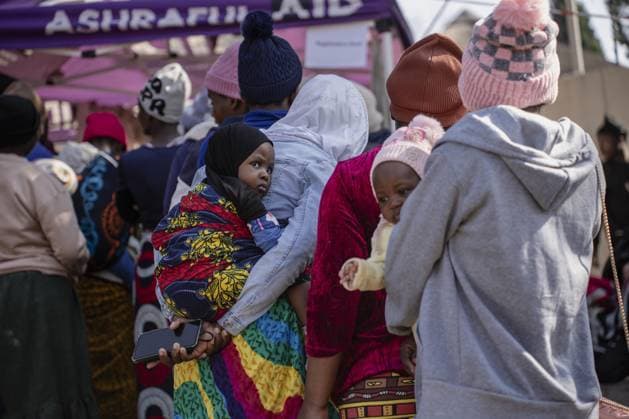 Malawians seek repatriation amid rising anti-immigrant tensions in South Africa JOHANNESBURG, SOUTH AFRICA - JULY 13: Malawian nationals wait outside the Malawian Consulate to seek repatriation amid growing fears following a surge in anti-immigrant protests and attacks in Johannesburg, South Africa, on July 13, 2026. Ihsaan Haffejee Anadolu Johannesburg Gauteng. Editorial use only. Please get in touch for any other usage.  Copyright: x2026xAnadoluxIhsaanxHaffejeex