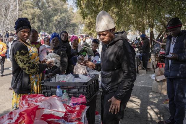 Malawians seek repatriation amid rising anti-immigrant tensions in South Africa JOHANNESBURG, SOUTH AFRICA - JULY 13: Malawian nationals wait outside the Malawian Consulate to seek repatriation amid growing fears following a surge in anti-immigrant protests and attacks in Johannesburg, South Africa, on July 13, 2026. Ihsaan Haffejee Anadolu Johannesburg Gauteng. Editorial use only. Please get in touch for any other usage.  Copyright: x2026xAnadoluxIhsaanxHaffejeex