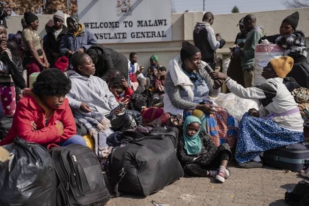 Malawians seek repatriation amid rising anti-immigrant tensions in South Africa JOHANNESBURG, SOUTH AFRICA - JULY 13: Malawian nationals wait outside the Malawian Consulate to seek repatriation amid growing fears following a surge in anti-immigrant protests and attacks in Johannesburg, South Africa, on July 13, 2026. Ihsaan Haffejee Anadolu Johannesburg Gauteng. Editorial use only. Please get in touch for any other usage.  Copyright: x2026xAnadoluxIhsaanxHaffejeex