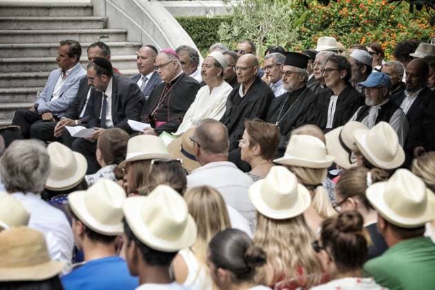 10TH ANNIVERSARY COMMEMORATION OF THE NICE ATTACK PHOTOPQR NICE MATIN Frantz Bouton July 13, 2026 Villa Masséna Interfaith ceremony in tribute to the victims of July 14, 2016, Nice, France, July 13, 2026 Commemoration of the 10th anniversary of the Nice attack 86 dead and hundreds injured An attack carried out with a heavy truck while people were enjoying the Bastille Day celebrations interfaith ceremony France  Copyright: xPHOTOPQR NICExMATIN MAXPPPxFrantzxBoutonx 20260713NIM4555 20260713NIM4546