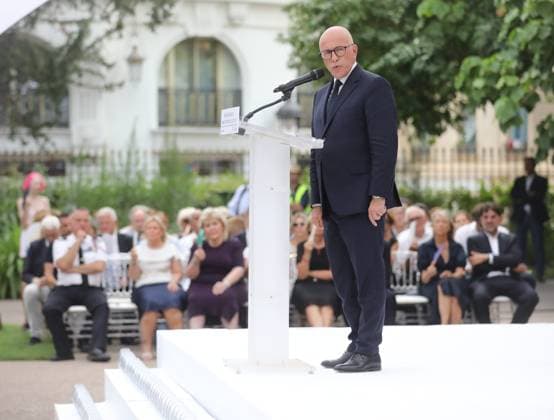 10TH ANNIVERSARY COMMEMORATION OF THE NICE ATTACK PHOTOPQR NICE MATIN Frantz Bouton July 13, 2026 Villa Masséna Interfaith ceremony in tribute to the victims of July 14, 2016 Eric Ciotti, Mayor of Nice, Nice, France, July 13, 2026 Commemoration of the 10th anniversary of the Nice attack 86 dead and hundreds injured An attack carried out with a heavy truck while people were enjoying the Bastille Day celebrations interfaith ceremony France  Copyright: xPHOTOPQR NICExMATIN MAXPPPxFrantzxBoutonx 20260713NIM4555 20260713NIM4561