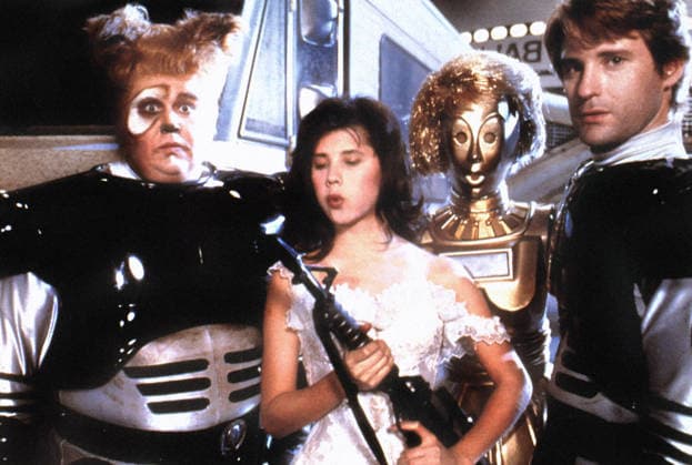 Daphne Zuniga, Bill Pullman, John Candy, Spaceballs (1987) Los Angeles CA  35049001THA