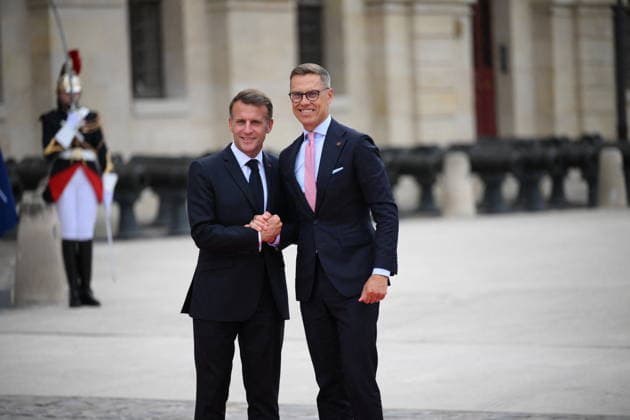 President Macron Welcomes European Leaders At The Coalition Of The Willing Summit - Paris French President Emmanuel Macron welcomes President of Finland, Alexander Stubb ahead the Coalition Of The Willing Summit in Paris, France on July 13, 2026. Photo by Eliot Blondet ABACAPRESS.COM Paris France  Copyright: xBlondetxEliot ABACAx