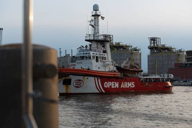 July 13, 2026, Ravenna, Italy: RAVENNA, ITALY - JULY 13, 2026 : The humanitarian vessel Open Arms, operated by the Spanish NGO of the same name, arrives at the port of Ravenna carrying 16 people rescued in the central Mediterranean, including seven unaccompanied minors. Disembarkation and initial reception procedures take place at the Fabbrica Vecchia quay in Marina di Ravenna, under the coordination of local authorities, medical personnel and organisations involved in migrant assistance. The arrival marks the first time the Open Arms has docked in the port of Ravenna. Ravenna Italy - ZUMAq101 20260713_zna_q101_187 Copyright: xSilviaxCasadeix