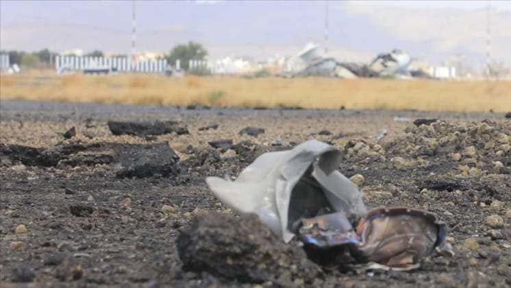 (260713) -- SANAA, July 13, 2026 -- Metal fragments are seen at Sanaa International Airport in Sanaa, Yemen, July 13, 2026. Houthi-run Al-Masirah TV said Monday Saudi Arabia launched several airstrikes on the runways of Sanaa International Airport in the Houthi-controlled Yemeni capital. (Houthi Media Center Handout via Xinhua) YEMEN-SANAA-AIRPORT-AIRSTRIKES Mohammed 