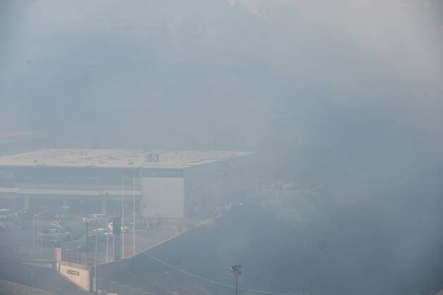 Wildfire erupts near Campi Flegrei volcanic area in Italy POZZUOLI, ITALY - JULY 13: A big wildfire is seen in the Pisciarelli area located on the outer edge of the Solfatara volcanic crater in the Campi Flegrei (Phlegraean Fields) volcanic region in Pozzuoli on July 13, 2026. The fire broke out in the undergrowth and quickly spread to several car dealerships, causing fuel tanks and tyres to explode. Eliano Imperato Anadolu Pozzuoli Italy. Editorial use only. Please get in touch for any other usage.  Copyright: x2026xAnadoluxElianoxImperatox