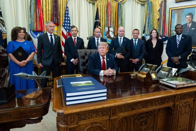 President Trump Signs An Executive Order on Utah Monuments United States President Donald J Trump during a signing ceremony in the Oval Office of the White House in Washington, DC, USA, on Monday, July 13, 2026. President Trump signed an Executive Order that modifies two Utah monuments, Grand Staircase-Escalante National Monument and Bears Ears National Monument, significantly decreasing both of their sizes. Credit: Aaron Schwartz Pool via CNP Washington District of Columbia United States  Copyright: xPool ABACAx