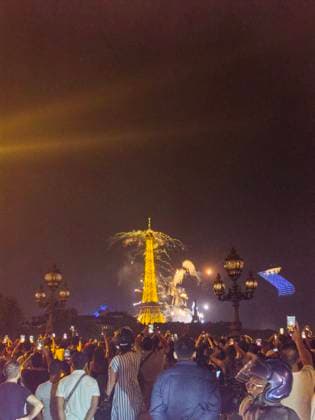 PARIS, FRANCE - JULY 13: Fireworks illuminate the sky above the Eiffel Tower during Bastille Day celebrations on July 13, 2026 in Paris, France.  Copyright: xVCGx 111654148058