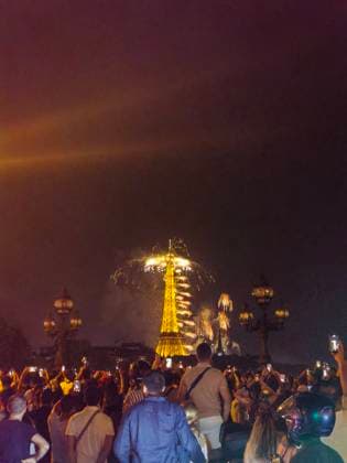 PARIS, FRANCE - JULY 13: Fireworks illuminate the sky above the Eiffel Tower during Bastille Day celebrations on July 13, 2026 in Paris, France.  Copyright: xVCGx 111654148061