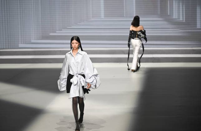 JIAXING, CHINA - JULY 13: Contestants walk the runway during the 20th CSM Super Model Contest National Finals on July 13, 2026 in Jiaxing, Zhejiang Province of China. The national final of the 20th CSM Super Model Contest was held in Haining, a county-level city under Jiaxing.  Copyright: xChinaxNewsxServicex 111654155985